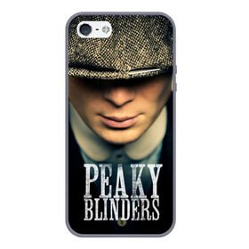 Чехол для iPhone 5/5S матовый с принтом Peaky Blinders в Новосибирске, Силикон | Область печати: задняя сторона чехла, без боковых панелей | бандиты | бритва | острые козырьки