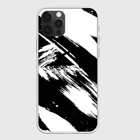 Чехол для iPhone 12 Pro Max с принтом Чёрно-белый в Новосибирске, Силикон |  | Тематика изображения на принте: watercolor | абстракция красок | акварель | брызги красок | живопись | картина | краска | потертость красок | размытые краски | текстуры | художник | черно белый | яркие | яркие краски