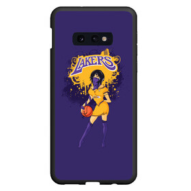 Чехол для Samsung S10E с принтом Lakers в Новосибирске, Силикон | Область печати: задняя сторона чехла, без боковых панелей | basketball | cheerleader | girl | lakers | nba | street