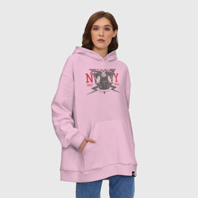 Худи SuperOversize хлопок с принтом Thug life в Новосибирске, 70% хлопок, 30% полиэстер, мягкий начес внутри | карман-кенгуру, эластичная резинка на манжетах и по нижней кромке, двухслойный капюшон
 | Тематика изображения на принте: 2pac | amaru shakur | makaveli | ny | thug life | tupac | музыка | тупак | хулиган | череп