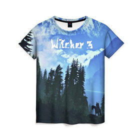 Женская футболка 3D с принтом Witcher 3 в Новосибирске, 100% полиэфир ( синтетическое хлопкоподобное полотно) | прямой крой, круглый вырез горловины, длина до линии бедер | gwent | gwent: the witcher card game | witcher 3 | ведьмак | гвинт | геральд | огонь | пламя