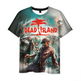 Мужская футболка 3D с принтом Dead island 8 в Новосибирске, 100% полиэфир | прямой крой, круглый вырез горловины, длина до линии бедер | Тематика изображения на принте: dead | island | repticide | zombie | дэд айлэнд | зомби | мозги