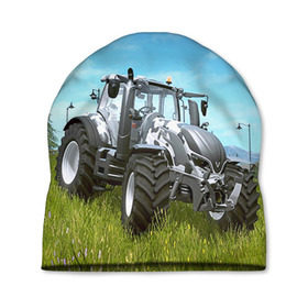 Шапка 3D с принтом Farming simulator 1 в Новосибирске, 100% полиэстер | универсальный размер, печать по всей поверхности изделия | farming | simulator | трактор | фермер