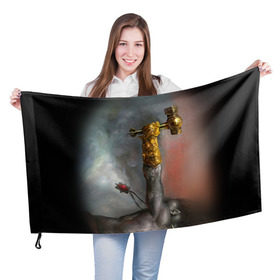 Флаг 3D с принтом Разделитель в Новосибирске, 100% полиэстер | плотность ткани — 95 г/м2, размер — 67 х 109 см. Принт наносится с одной стороны | bloodmoon | elder | morrowind | oblivion | scrolls | skyrim | tribunal