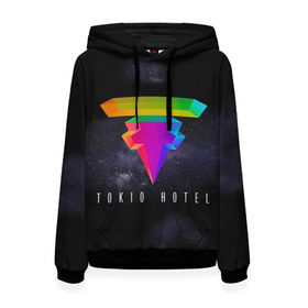 Женская толстовка 3D с принтом Tokio Hotel в Новосибирске, 100% полиэстер  | двухслойный капюшон со шнурком для регулировки, мягкие манжеты на рукавах и по низу толстовки, спереди карман-кенгуру с мягким внутренним слоем. | 2017 | dream machine | tokio hotel | билл каулитц | георг листинг | густав шефер | токийский отель | том каулиц