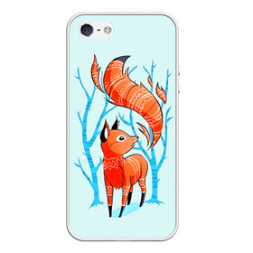 Чехол для iPhone 5/5S матовый с принтом Лиса в Новосибирске, Силикон | Область печати: задняя сторона чехла, без боковых панелей | арт | другие | животные | лиса | прикольные | природа | цветные | яркие