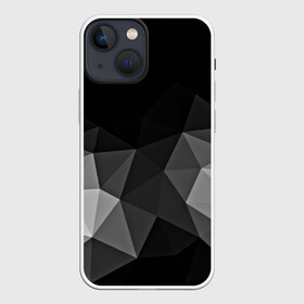 Чехол для iPhone 13 mini с принтом Abstract gray в Новосибирске,  |  | abstraction | абстракция | геометрия | грани | изгиб | линии | полигоны | полосы | постель | розовый | сочетания | текстура | треугольники