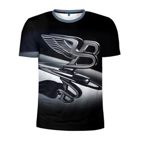 Мужская футболка 3D спортивная с принтом Bentley в Новосибирске, 100% полиэстер с улучшенными характеристиками | приталенный силуэт, круглая горловина, широкие плечи, сужается к линии бедра | bentley | brand | britain | car | elite | expensive | limited | logo | mtorz | автомобиль | британия | бэнтли | дорогой | лимитед | логотип | марка | мторз | элитный