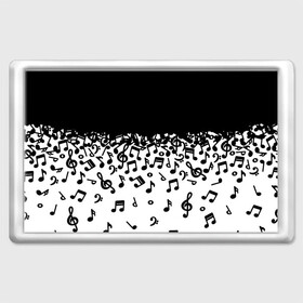 Магнит 45*70 с принтом Поглощение музыкой в Новосибирске, Пластик | Размер: 78*52 мм; Размер печати: 70*45 | Тематика изображения на принте: абстракция | арт | дизайн | музыка | ноты | ритм