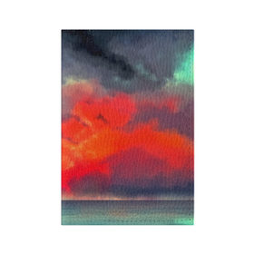 Обложка для паспорта матовая кожа с принтом Абстракция туман в Новосибирске, натуральная матовая кожа | размер 19,3 х 13,7 см; прозрачные пластиковые крепления | Тематика изображения на принте: море | небо | пейзаж | сказочный | яркий