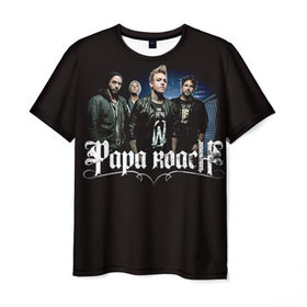 Мужская футболка 3D с принтом Paparoach 10 в Новосибирске, 100% полиэфир | прямой крой, круглый вырез горловины, длина до линии бедер | papa | papa roach | roach | альтернативный | группа | джекоби шэддикс | джерри хортон | метал | ню | нюметал | палермо | папа | папароач | папароч | роач | рок | роч | рэп | хард | хардрок | эсперанс