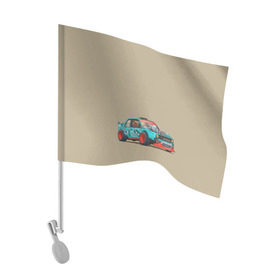 Флаг для автомобиля с принтом Гонка 2 в Новосибирске, 100% полиэстер | Размер: 30*21 см | драг | дрифт | корч | тачила | тачка