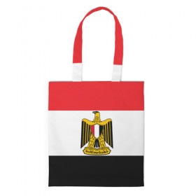 Сумка 3D повседневная с принтом Флаг и герб Египта в Новосибирске, 100% полиэстер | Плотность: 200 г/м2; Размер: 34×35 см; Высота лямок: 30 см | символ страна