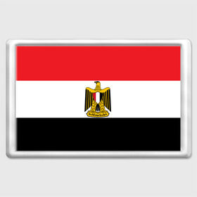 Магнит 45*70 с принтом Флаг и герб Египта в Новосибирске, Пластик | Размер: 78*52 мм; Размер печати: 70*45 | Тематика изображения на принте: символ страна