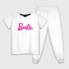 Детская пижама хлопок с принтом Барби 3 в Новосибирске, 100% хлопок |  брюки и футболка прямого кроя, без карманов, на брюках мягкая резинка на поясе и по низу штанин
 | Тематика изображения на принте: barbie | барби | девочка | девушка | кукла