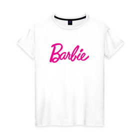Женская футболка хлопок с принтом Барби 3 в Новосибирске, 100% хлопок | прямой крой, круглый вырез горловины, длина до линии бедер, слегка спущенное плечо | Тематика изображения на принте: barbie | барби | девочка | девушка | кукла
