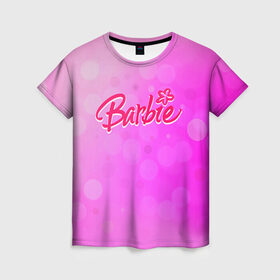 Женская футболка 3D с принтом Барби 5 в Новосибирске, 100% полиэфир ( синтетическое хлопкоподобное полотно) | прямой крой, круглый вырез горловины, длина до линии бедер | barbie | барби | девочка | девушка | кукла