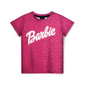 Детская футболка 3D с принтом Барби 7 в Новосибирске, 100% гипоаллергенный полиэфир | прямой крой, круглый вырез горловины, длина до линии бедер, чуть спущенное плечо, ткань немного тянется | barbie | барби | девочка | девушка | кукла