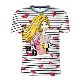 Мужская футболка 3D спортивная с принтом Барби 8 в Новосибирске, 100% полиэстер с улучшенными характеристиками | приталенный силуэт, круглая горловина, широкие плечи, сужается к линии бедра | barbie | барби | девочка | девушка | кукла