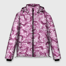 Мужская зимняя куртка 3D с принтом Розовый камуфляж с туфлями в Новосибирске, верх — 100% полиэстер; подкладка — 100% полиэстер; утеплитель — 100% полиэстер | длина ниже бедра, свободный силуэт Оверсайз. Есть воротник-стойка, отстегивающийся капюшон и ветрозащитная планка. 

Боковые карманы с листочкой на кнопках и внутренний карман на молнии. | армия | каблук | камуфляж | лабутены | милитари | мода | обувь | паттрен | текстура | туфли | шопинг