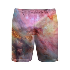 Мужские шорты 3D спортивные с принтом Светящаяся туманность в Новосибирске,  |  | m 42 | вселенная | галактика | звезды | космос | свет | туманность ориона | цвет