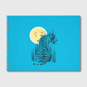 Альбом для рисования с принтом тигр в Новосибирске, 100% бумага
 | матовая бумага, плотность 200 мг. | Тематика изображения на принте: арт | бамбук | восток | графика | живопись | китай | луна | небо | ночь | полосы | птицы | рисунок | творчество | хищник | япония
