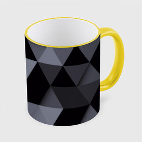 Кружка 3D с принтом Геометрия в Новосибирске, керамика | ёмкость 330 мл | Тематика изображения на принте: 3d | abstract | gray | lowpoly | polygon | triangle | абстракция | геометрия | полигоны | треугольники