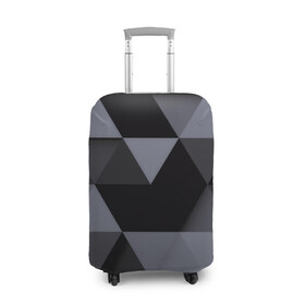 Чехол для чемодана 3D с принтом Геометрия в Новосибирске, 86% полиэфир, 14% спандекс | двустороннее нанесение принта, прорези для ручек и колес | 3d | abstract | gray | lowpoly | polygon | triangle | абстракция | геометрия | полигоны | треугольники