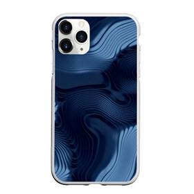 Чехол для iPhone 11 Pro Max матовый с принтом Lullaby blue в Новосибирске, Силикон |  | волны | синий | темный