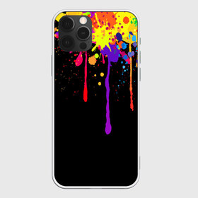 Чехол для iPhone 12 Pro Max с принтом Краски в Новосибирске, Силикон |  | Тематика изображения на принте: брызги | капли | кляксы | краски | спектр | яркие