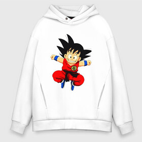 Мужское худи Oversize хлопок с принтом Dragon Ball в Новосибирске, френч-терри — 70% хлопок, 30% полиэстер. Мягкий теплый начес внутри —100% хлопок | боковые карманы, эластичные манжеты и нижняя кромка, капюшон на магнитной кнопке | dragon ball | драконий жемчуг | жемчуг дракона