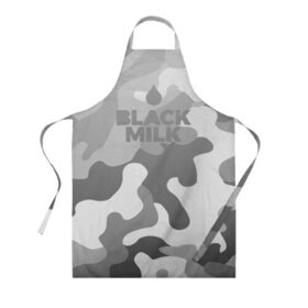 Фартук 3D с принтом Black Milk Серый Камуфляж в Новосибирске, 100% полиэстер | общий размер — 65 х 85 см, ширина нагрудника — 26 см, горловина — 53 см, длина завязок — 54 см, общий обхват в поясе — 173 см. Принт на завязках и на горловине наносится с двух сторон, на основной части фартука — только с внешней стороны | black milk | camo | camouflage | gray | pattern | камо | кмуфляж | серый | узор | черное молоко