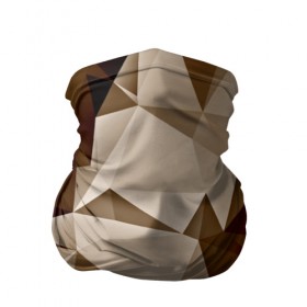 Бандана-труба 3D с принтом Brown geometry в Новосибирске, 100% полиэстер, ткань с особыми свойствами — Activecool | плотность 150‒180 г/м2; хорошо тянется, но сохраняет форму | abstraction | геометрия | грани | полигоны | текстура | треугольники
