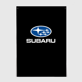 Постер с принтом Subaru в Новосибирске, 100% бумага
 | бумага, плотность 150 мг. Матовая, но за счет высокого коэффициента гладкости имеет небольшой блеск и дает на свету блики, но в отличии от глянцевой бумаги не покрыта лаком | subaru | автомобиль | марка | машина | субару