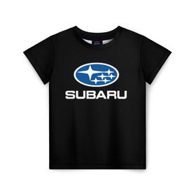 Детская футболка 3D с принтом Subaru в Новосибирске, 100% гипоаллергенный полиэфир | прямой крой, круглый вырез горловины, длина до линии бедер, чуть спущенное плечо, ткань немного тянется | Тематика изображения на принте: subaru | автомобиль | марка | машина | субару
