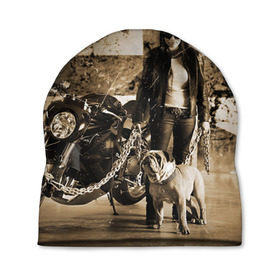 Шапка 3D с принтом Bulldog Yamaha в Новосибирске, 100% полиэстер | универсальный размер, печать по всей поверхности изделия | Тематика изображения на принте: brand | bulldog yamaha bt1100 bulldog | car | chain | dog | english | flag | girl | japanese | logo | motorcycle | sign | yamaha | автомобиль | английский | девушка | знак | логотип | марка | мотоцикл | собака | флаг | цепи | ямаха | японская