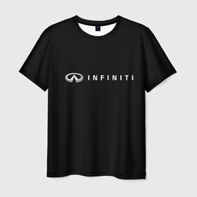 Мужская футболка 3D с принтом Infiniti в Новосибирске, 100% полиэфир | прямой крой, круглый вырез горловины, длина до линии бедер | Тематика изображения на принте: авто | инфинити | марка | машина