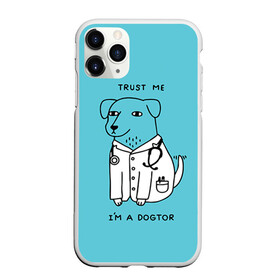 Чехол для iPhone 11 Pro Max матовый с принтом Trust me в Новосибирске, Силикон |  | doctor | dogtor | trust me | верь мне | врач | доктор | медик | медицина | собака