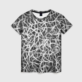 Женская футболка 3D с принтом Нервы в Новосибирске, 100% полиэфир ( синтетическое хлопкоподобное полотно) | прямой крой, круглый вырез горловины, длина до линии бедер | 