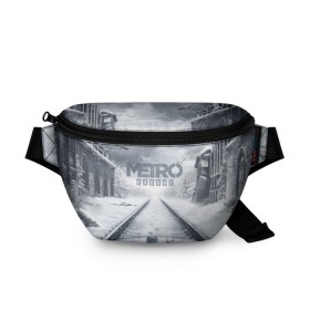 Поясная сумка 3D с принтом METRO: Exodus в Новосибирске, 100% полиэстер | плотная ткань, ремень с регулируемой длиной, внутри несколько карманов для мелочей, основное отделение и карман с обратной стороны сумки застегиваются на молнию | horror | metro | metro 2033 | redux | игра | метро | хоррор