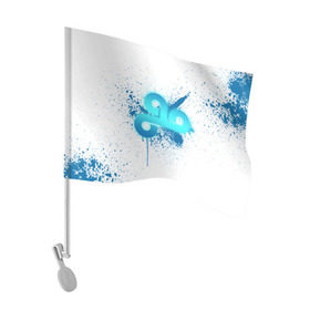 Флаг для автомобиля с принтом cs:go - Cloud9 (White collection) в Новосибирске, 100% полиэстер | Размер: 30*21 см | 0x000000123 | cloud9 | cs go | white | кс го