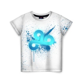 Детская футболка 3D с принтом cs:go - Cloud9 (White collection) в Новосибирске, 100% гипоаллергенный полиэфир | прямой крой, круглый вырез горловины, длина до линии бедер, чуть спущенное плечо, ткань немного тянется | 0x000000123 | cloud9 | cs go | white | кс го