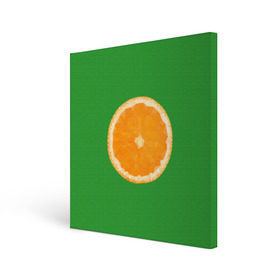 Холст квадратный с принтом Низкополигональный апельсин в Новосибирске, 100% ПВХ |  | lowpoly | polygonal | апельсин | зеленый | оранджевый | полигон | полигональный | полигоны | яркий