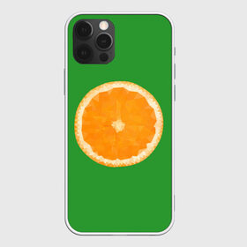 Чехол для iPhone 12 Pro Max с принтом Низкополигональный апельсин в Новосибирске, Силикон |  | lowpoly | polygonal | апельсин | зеленый | оранджевый | полигон | полигональный | полигоны | яркий