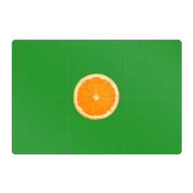 Магнитный плакат 3Х2 с принтом Низкополигональный апельсин в Новосибирске, Полимерный материал с магнитным слоем | 6 деталей размером 9*9 см | Тематика изображения на принте: lowpoly | polygonal | апельсин | зеленый | оранджевый | полигон | полигональный | полигоны | яркий