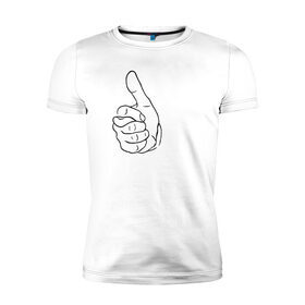 Мужская футболка премиум с принтом Недолайк в Новосибирске, 92% хлопок, 8% лайкра | приталенный силуэт, круглый вырез ворота, длина до линии бедра, короткий рукав | 