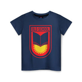 Детская футболка хлопок с принтом Старая школа (красный) в Новосибирске, 100% хлопок | круглый вырез горловины, полуприлегающий силуэт, длина до линии бедер | учащийся | ученик | школа | школьник