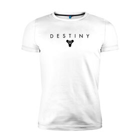 Мужская футболка премиум с принтом Destiny в Новосибирске, 92% хлопок, 8% лайкра | приталенный силуэт, круглый вырез ворота, длина до линии бедра, короткий рукав | destiny | destiny 2 | дестени | космос