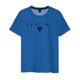 Мужская футболка хлопок с принтом Destiny в Новосибирске, 100% хлопок | прямой крой, круглый вырез горловины, длина до линии бедер, слегка спущенное плечо. | destiny | destiny 2 | дестени | космос