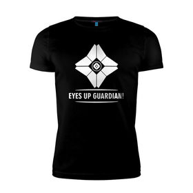 Мужская футболка премиум с принтом Eyes Up в Новосибирске, 92% хлопок, 8% лайкра | приталенный силуэт, круглый вырез ворота, длина до линии бедра, короткий рукав | destiny | destiny 2 | дестени | космос